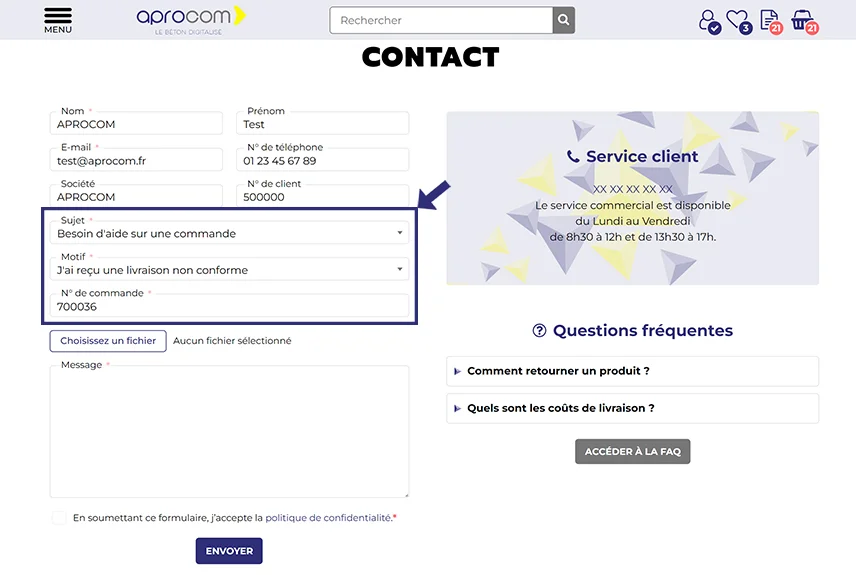 FAQ - Commande - Comment retourner un produit