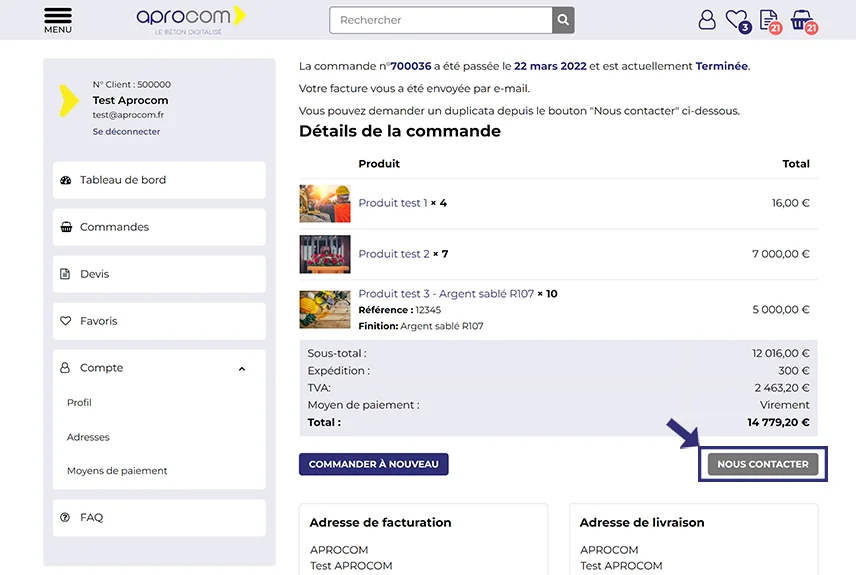 FAQ - Commande - Où trouver ma facture