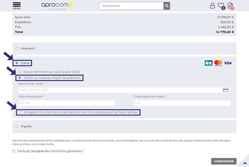 FAQ - Moyens de paiement - Comment ajouter ou supprimer un moyen de paiement