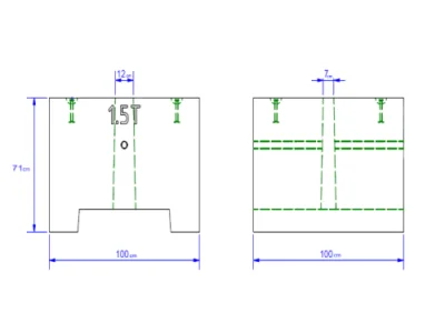 SCHEMA TECHNIQUE MASSE BETON 1.5T